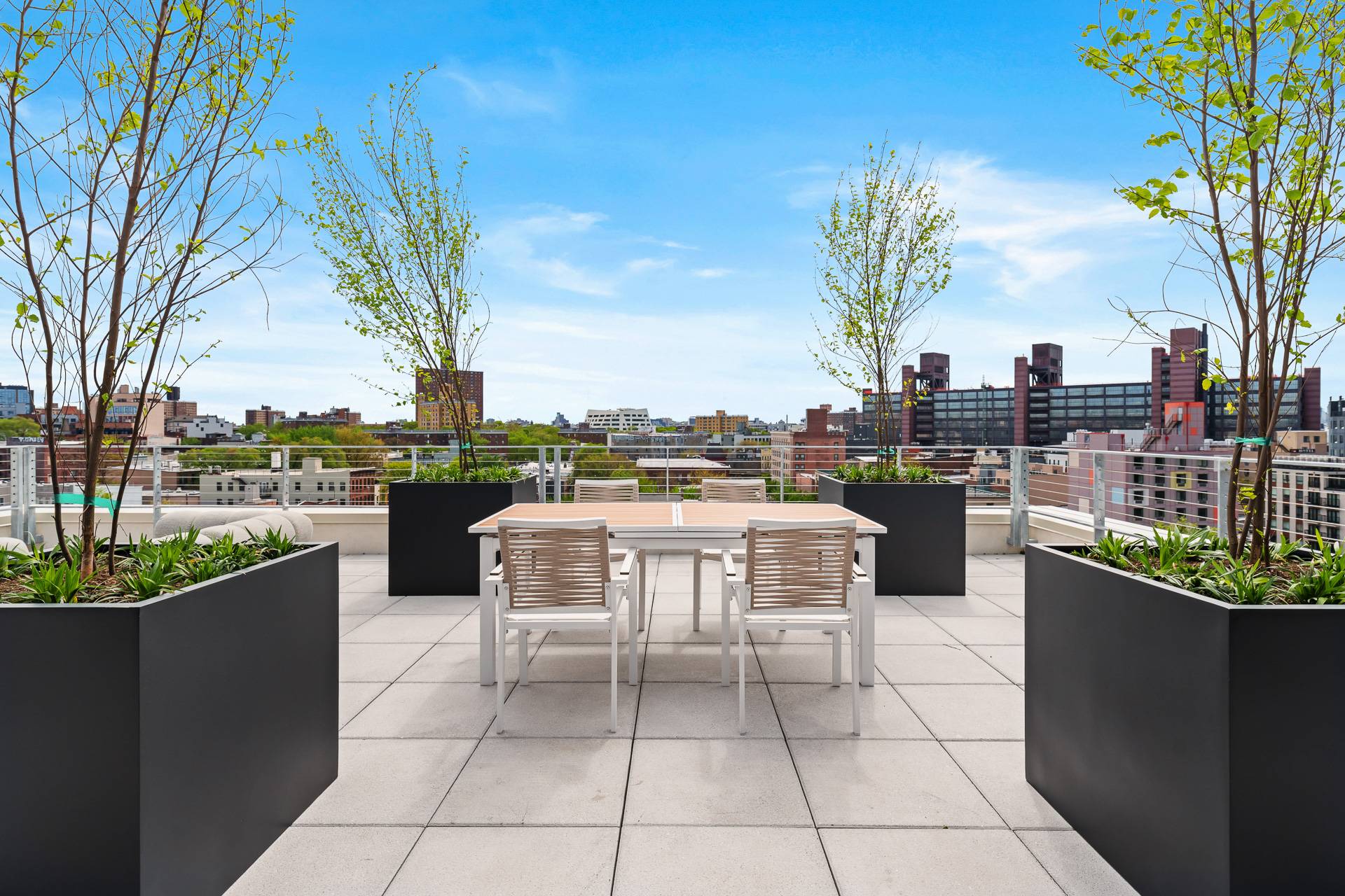 Outdoor Roof Deck with seating and greenery