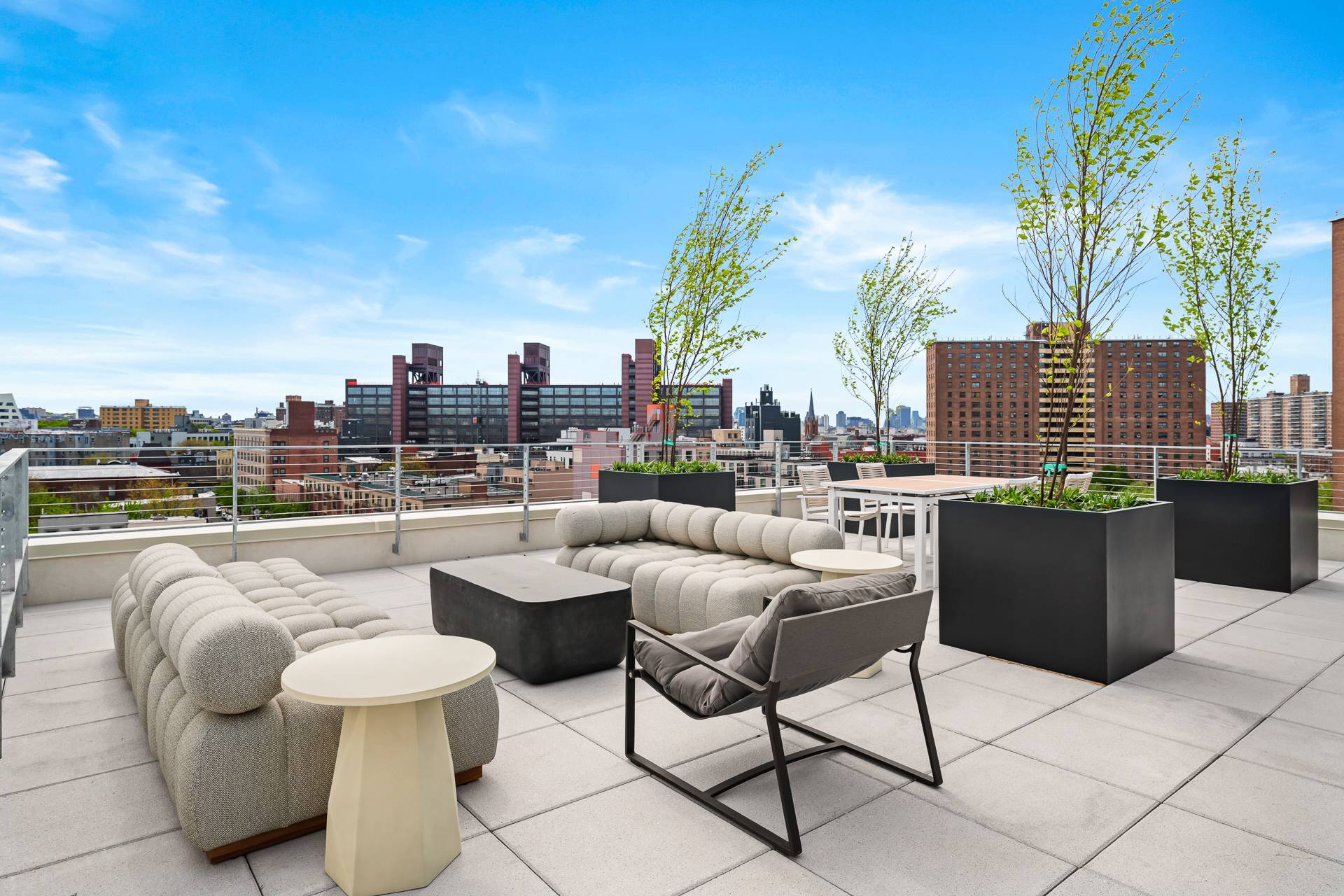 Outdoor Roof Deck with seating and greenery